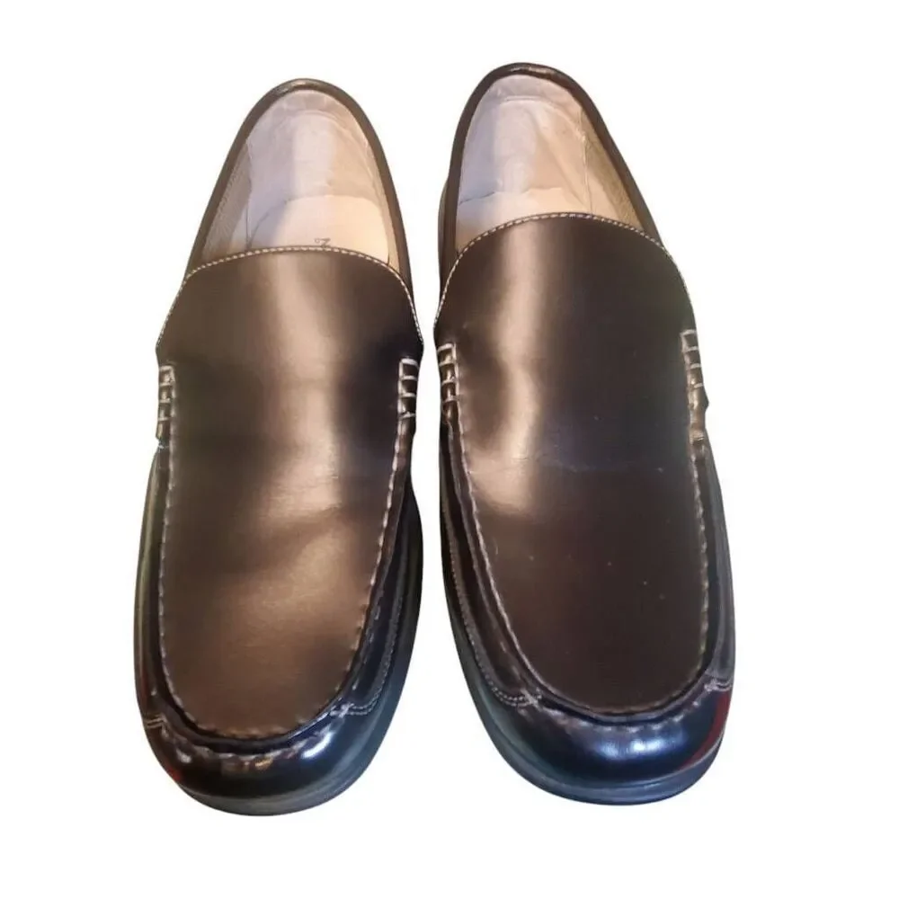 Mens Nunn Bush Black Slip On Driving Loafers Shoes Size 10.5M